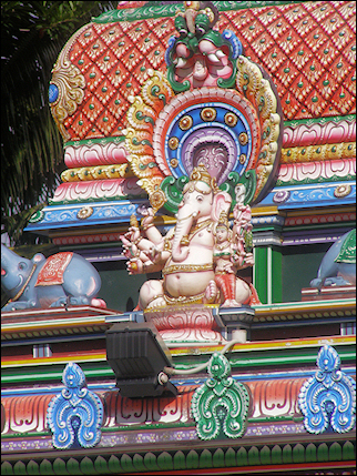 Hindu temple detail, Fiji