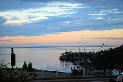 Canada, Quebec - Sunset at port, Tadoussac