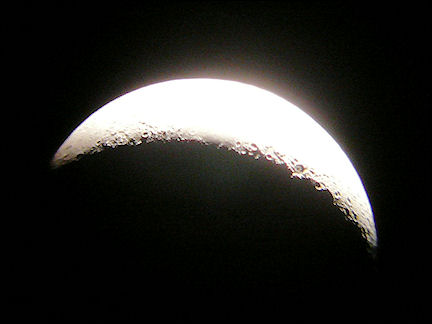 Colombia, Tatacoa - Moon seen through telescope