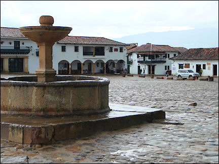 Colombia, Villa de Leyva - Fountain on the main square