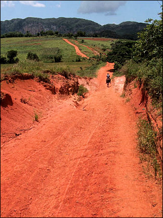 Cuba - Vinales, red earth in the valley