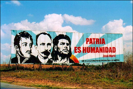 Cuba - Baracoa, billboard along the road