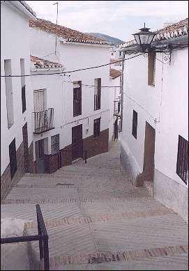 Spain, Andalusia - Stepped street in El Burgo