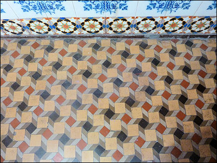La Palma, Canary Islands, Spain - Tile floor Santa Cruz de la Palma