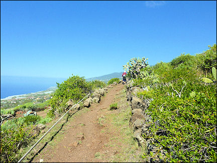 La Palma, Canary Islands, Spain - Water pipe along trail GR 130