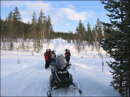 Finland, Lapland - Snowmobile ride