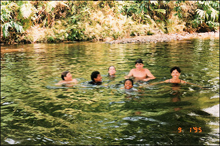 Fiji - Swimming with local kids while hiking interior of Ovalau