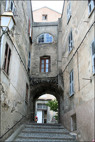 France, Corsica - Old town center Corte