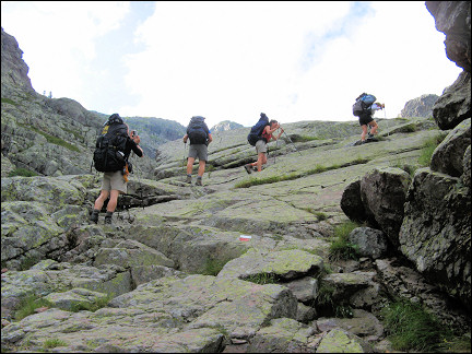 France, Corsica - A sporty climb on slabs