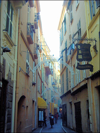 Monaco - Monaco Ville, alley in the old town center