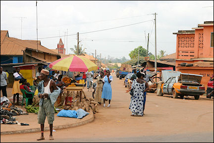 Ghana, Bekeym - View of village