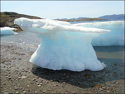 Greenland - Icebergs on beach, Narsaq