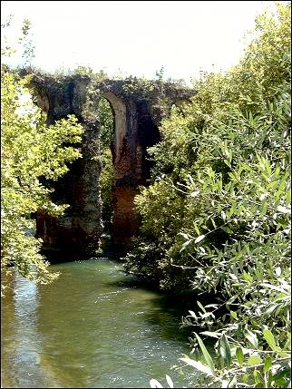 Greece, Epiros - Roman aquaduct near Agios Georgios