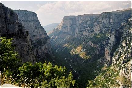 Greece, Epiros - View of the Vikos canyon from Oxia