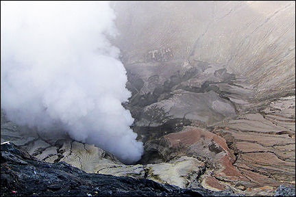 Indonesia, Java - View inside the Bromo volcano
