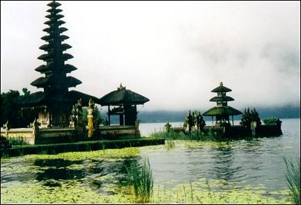 Indonesia, Bali - Pura Ulun Danu Bratan temple on Lake Bratan