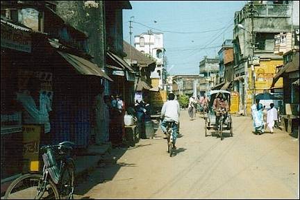 India - Bishnupur, main street