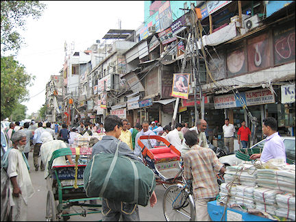 India - Delhi, hectic street scene in Old Delhi