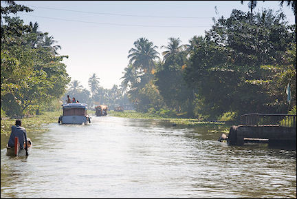 India, Kerala and Karnataka - Ferry from Allephuza to Kottayam over the backwaters