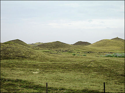 Iceland - Landsbrotholar, the largest group of pseudo-craters on Iceland