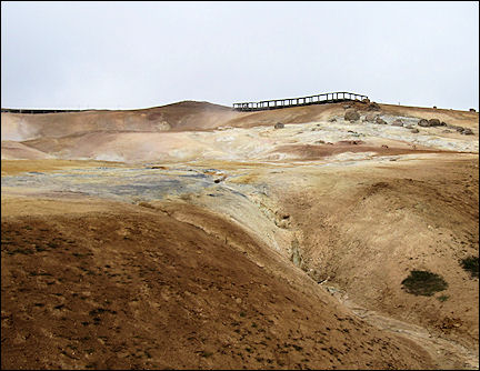 Iceland - Leirhnjukur, field with mud pots and solfatars