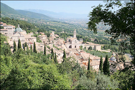 Italy, Umbria - Assisi from the fortress