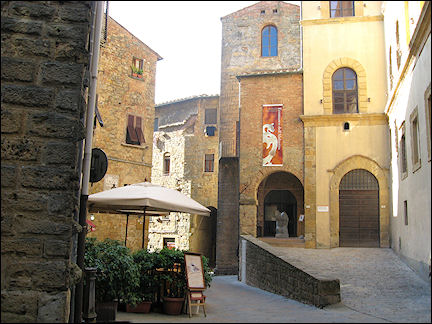 Italy, Tuscany - Volterra, street in city center
