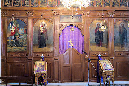 Jordan, Madaba - Interior Greek Orthodox church