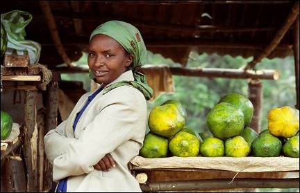 Kenya - Narok, market vendor
