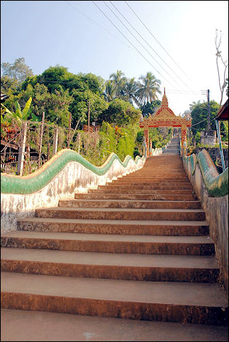 Laos - Stairs at the Laotian border