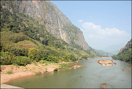 Laos - Landscape along the Ou river