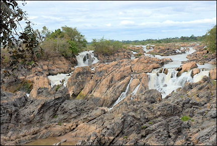 Laos - Waterfall on Khone Island