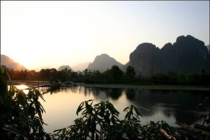 Laos - Vang Vieng, sunset