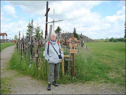 Lithuania, Siauliai - Strings of crosses fan out from Crucifix Hill
