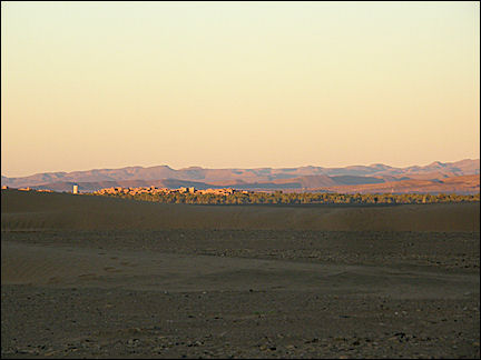Morocco - Desert village lightens up in the morning sun