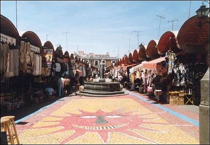 Mexico - Marketplace in the artist quarter of Puebla