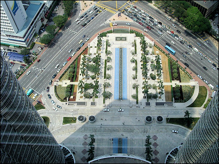 Malaysia, Kuala Lumpur - From the walkway between the Twin Towers
