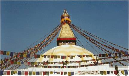 Nepal, Ganesh Himal Trek - Bodnath stupa