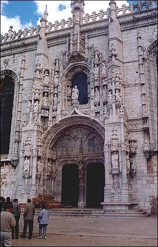 Portugal, Lisbon - Main portal Jerónimos monastery
