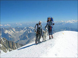 Travelogue Climbing Mont Blanc via Grand Couloir with 35 photos