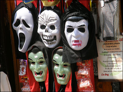 Romania, Sighişoara - Mask in souvenir shop