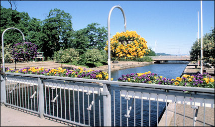 Sweden - Bridge with flowers in Jönköpping