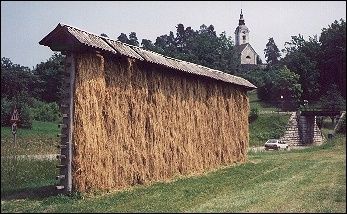 Slovenia - Typical Slovenian hay rack near Bled
