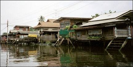 Thailand - Bangkok, houses along Bangkok's klongs