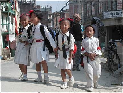 Nepal - Schoolchildren in Kathmandu