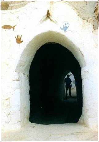 Tunesia - Entrance gate cave dwellings, Matmata