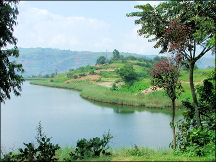Uganda - Lake Bunyoni, view of the lake