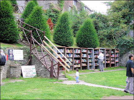 United Kingdom, Wales - Book vendors on a field in Hay-on-Wye