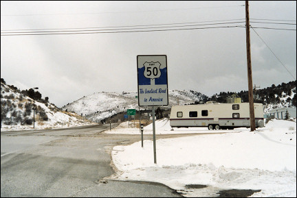USA, Nevada - Loneliest road in America. Highway 50 near Eureka